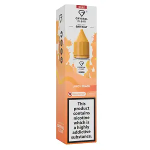 Juicy Peach Nic Salt E-Liquid by Crystal Clear Bar Salts 10ml